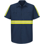 Red Kap SP24 Enhanced Visibility Industrial Short Sleeve Work Shirt