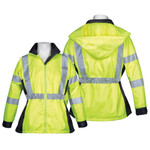 3A Safety Ladies Lightweight Class III Lime Jacket/Windbreaker