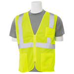 ERB S363P Type R Class 2 Mesh Economy Safety Vest w/ Pockets & Zipper