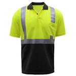 GSS Safety Class 2 HiVis Short Sleeve Black Bottom Polo