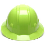 Pyramex SL Series Full Brim Hardhat w/ 4 Point Ratchet Suspension-Hi-Vis Lime
