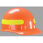 23153CP Honeywell Fibre-Metal Hi-Vis Orange Cap Hard Hat & Reflective Yellow Tape