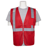 370860CP ERB Safety S863P Non-ANSI Mesh Vest w/ Zipper