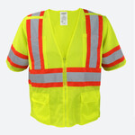 374010CP Ironwear 1293FR Class 3 Hi-Vis Lime Flame Resistant Safety Vest 