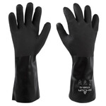7714CP R SHOWA 14" Jersey Lined Rough PVC Coated Chemical Resistant Gloves