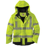 414746CP HIVIS JACKET HOOD L LE QUILT WATERPROOF