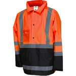 379216CP NSI Ultrabrite™ Workwear Class 3 HI-Vis Lightweight Black Bottom Rain Jacket