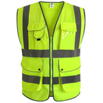 JKSafety 9 Pockets Hi-Vis Reflective Safety Vest
