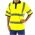417125CP Class 3 Short Sleeve Polo T-Shirt, Double Striped