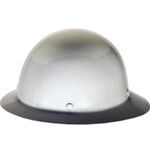 404922CP MSA Skullgard® White Full Brim Hard Hat with 4 Point Ratchet Suspension