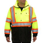 441664CP JACKET HI-VIS CL3 XBACK W/HOOD