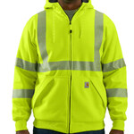 393958CP CARHARTT INC HI VIS THERMAL FULL ZIP CLS 3 SWEATSHIRT