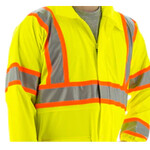 96901CP 75-7303 High Visibility Waterproof Rain Coat with DOT Striping