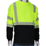 ANSI Type R Class 3 Long Sleeve T-Shirt with 50+ UPF Sun Protection, Built-in Insect Repellent and Black Bottom Front