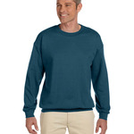 Gildan 8oz White Heavy Blend 50/50 Fleece Crew Neck Sweatshirt