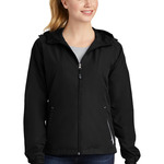 Sport-Tek Ladies Colorblock Hooded Raglan Jacket