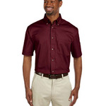 Harriton Easy Blend Men's Stain Release Short Sleeve Twill Shirt