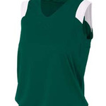 284600CP A4 Ladies' Moisture Management V-Neck Muscle Shirt