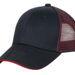 Port Authority Double Mesh Snapback Sandwich Bill Cap