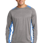 Sport Tek Long Sleeve Heather Colorblock Contender Tee