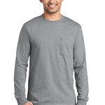 295948CP Port & Company Tall Long Sleeve Essential Pocket Tee