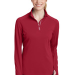 Sport Tek Ladies Sport Wick Textured 1/4 Zip Pullover