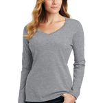 324184CP Port & Company Ladies Long Sleeve Fan Favorite V Neck Tee