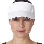 289034CP UltraClub Adult Classic Cut Brushed Cotton Twill Sandwich Visor
