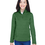 197415CP Devon & Jones® Newbury Melange Women's 1/4-Zip Smooth Touch Fleece Pullover