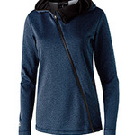 Holloway Ladies' Polyester Fleece Full Zip Hooded Artillery Angled Jacket