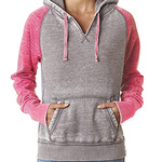 J America Ladies' Zen Contrast Pullover Hood