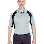 UltraClub Adult Cool & Dry Sport Performance Colorblock Interlock Polo