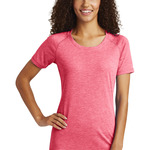 Sport Tek Ladies PosiCharge Tri Blend Wicking Scoop Neck Raglan Tee