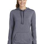 Sport Tek Ladies PosiCharge Tri Blend Wicking Fleece Hooded Pullover