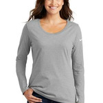 Nike Ladies Core Cotton Long Sleeve Scoop Neck Tee
