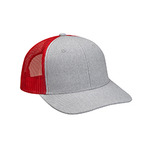 396073CP Heather Woven/Soft Mesh Trucker Cap