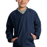 Sport-Tek Youth V-Neck Raglan Wind Shirt