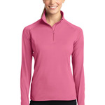 Sport Tek Ladies Sport Wick Stretch 1/2 Zip Pullover