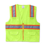 OccuNomix LUX-ATRNSM Classic Mesh/Solid Two-Tone Surveyor Safety Vest 